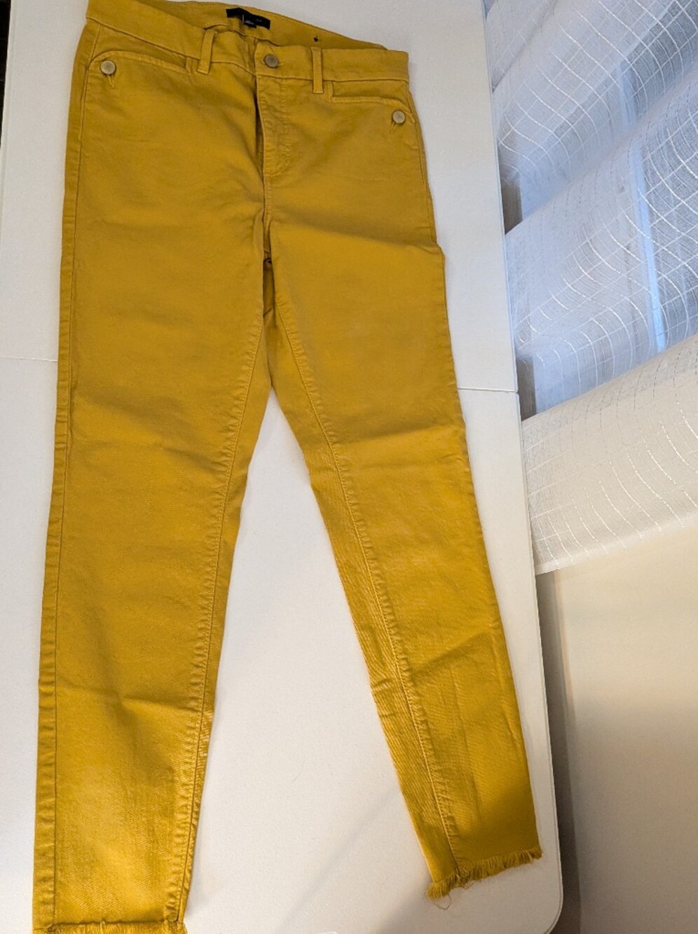 LOFT Mustard Yellow Cropped Ankle Pants